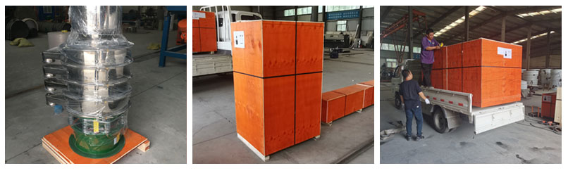 全不銹鋼振動(dòng)篩包裝,裝箱,裝車。